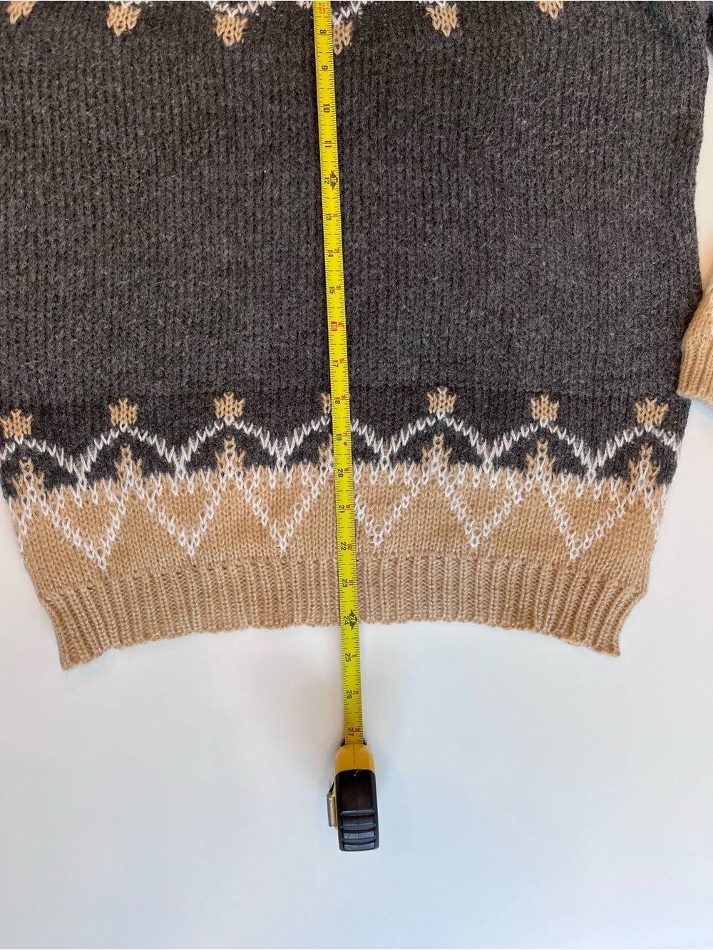 Cozy Nordic 100% Mohair Fair Isle Knit Sweater - Picture 3 of 7